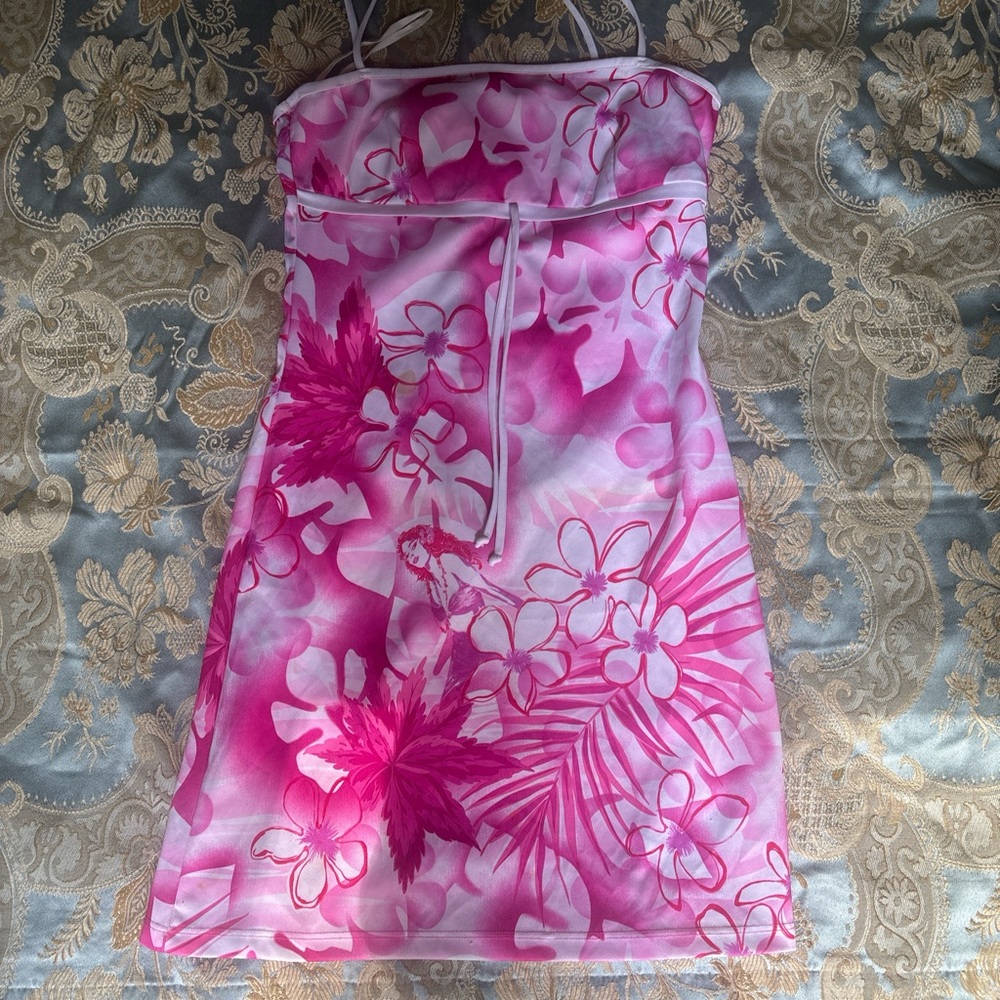 Pulse Pink Floral Mini Dress